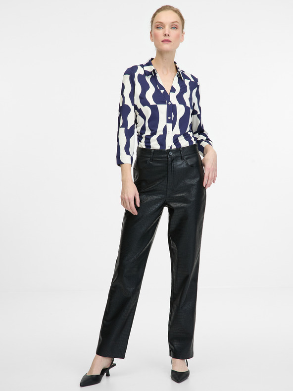 Orsay ORSAY sötét kék női galléros blúz