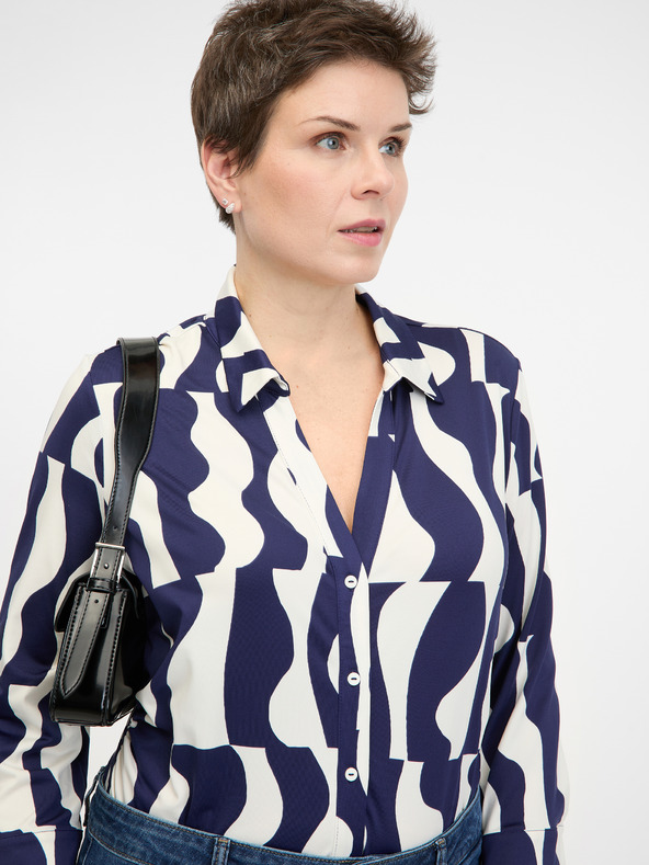 Orsay ORSAY sötét kék női galléros blúz