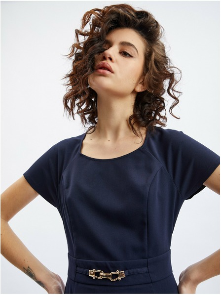 Orsay ORSAY sötétkék női ruha övvel