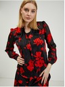Orsay ORSAY piros-fekete virágmintás női blúz