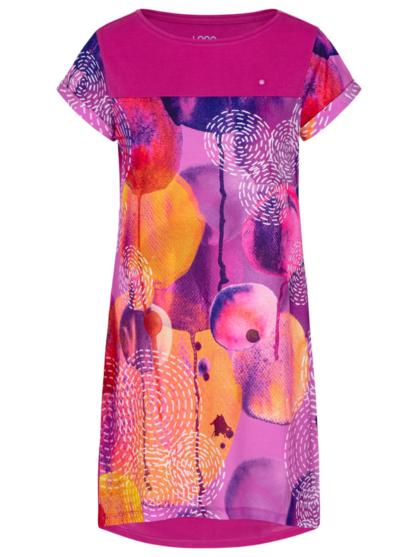 Loap Sötét rózsaszín női mintás nyári ruha LOAP ANNABELLE