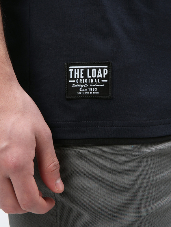 Loap Sötétkék férfi nyomtatott ing LOAP BOHOUS