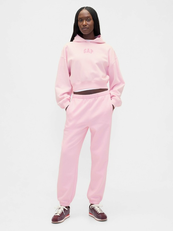 GAP Logós cropped kapucnis pulóver GAP