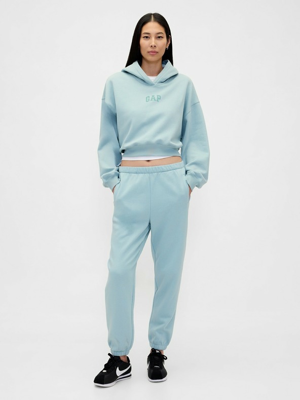 GAP Logós cropped kapucnis pulóver GAP