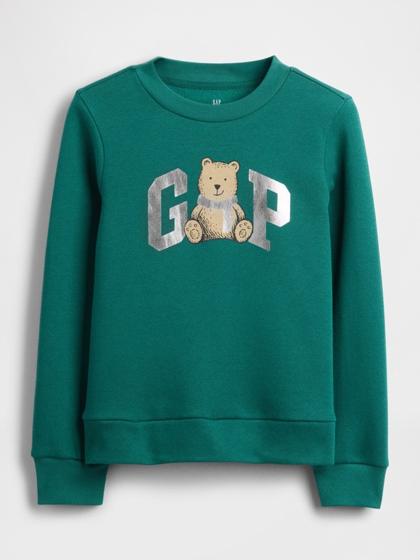 GAP Gyerek pulóver logóval és fleece béléssel GAP