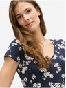 Orsay Sötétkék virágmintás póló ORSAY
