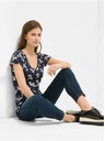 Orsay Sötétkék virágmintás póló ORSAY