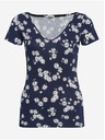 Orsay Sötétkék virágmintás póló ORSAY