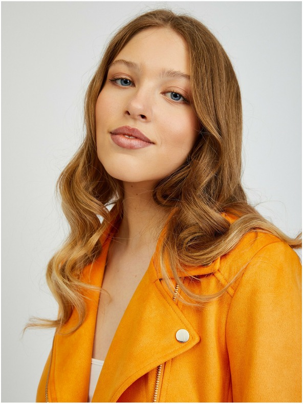 Orsay ORSAY narancssárga női velúr műbőr dzseki