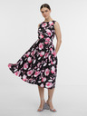 Orsay ORSAY rózsaszín és fekete női virágos midi ruha
