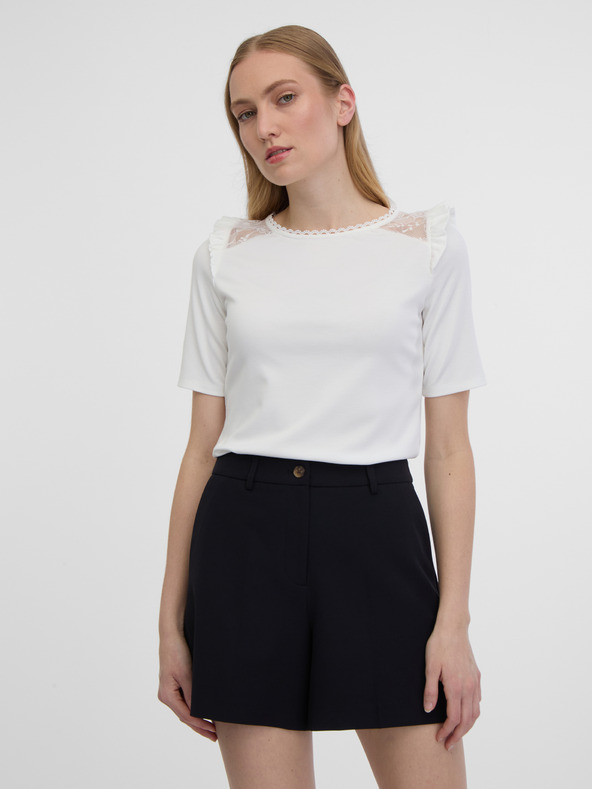 Orsay ORSAY fehér női póló hátul kivágással