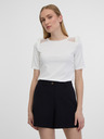 Orsay ORSAY fehér női póló hátul kivágással