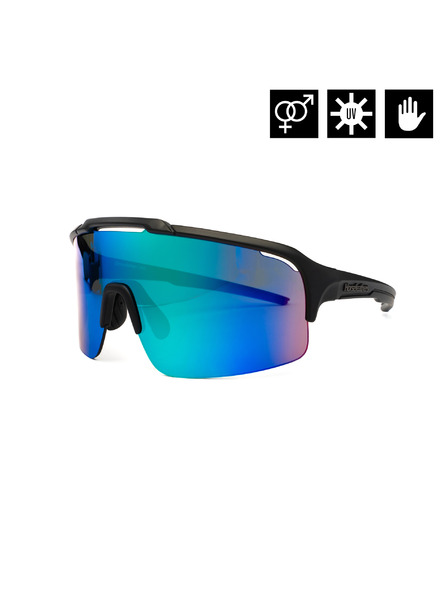 Horsefeathers Recoil kerékpáros napszemüveg - matt fekete/tükrös zöld