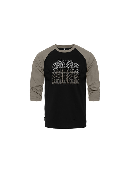 Horsefeathers Rollin Raglan póló - fekete/taupe