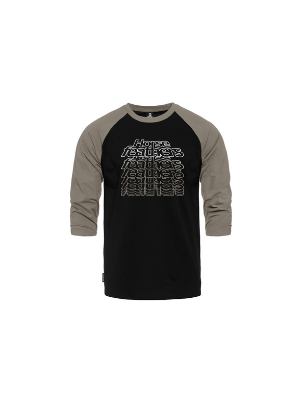 Horsefeathers Rollin Raglan póló - fekete/taupe