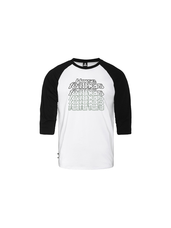 Horsefeathers Rollin Raglan póló - fehér/fekete