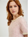 Orsay ORSAY világos rózsaszín női tweed ruha