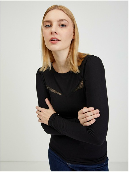 Orsay ORSAY fekete női póló csipkével