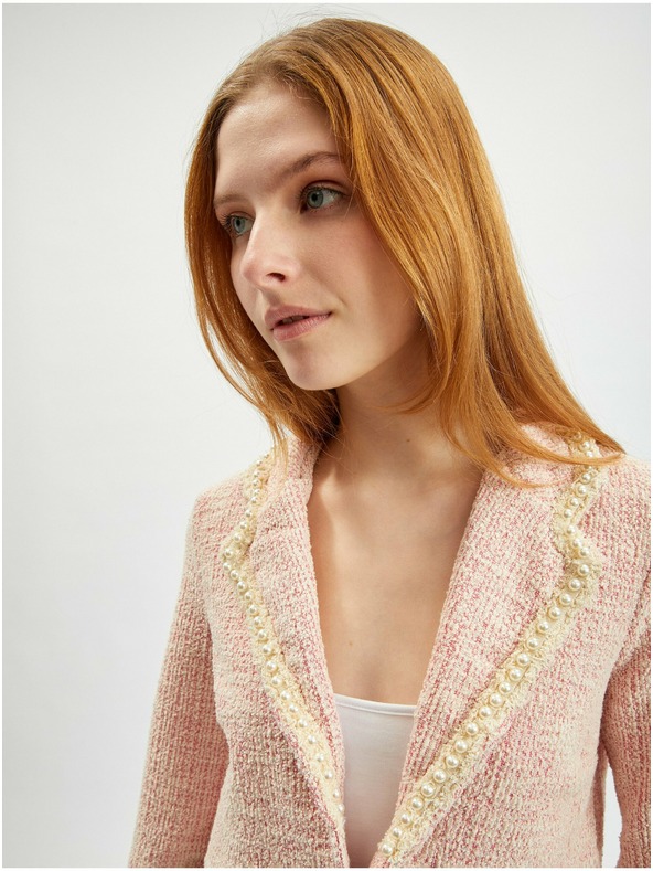 Orsay ORSAY világos roszaszín női tweed blézer