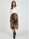 Orsay ORSAY fekete-barna mintás női midiszoknya