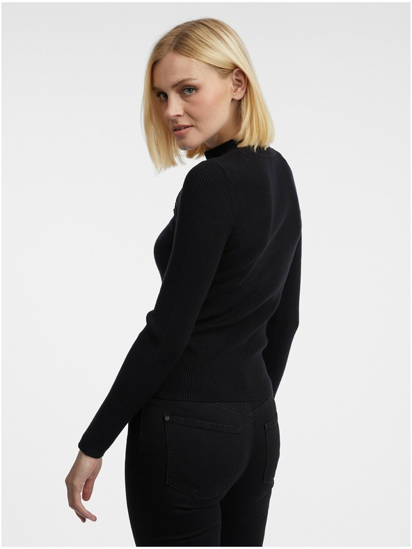 Orsay ORSAY fekete női könnyű női pulóver csipkével
