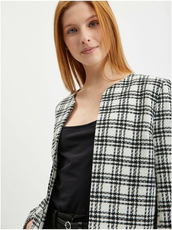 Orsay ORSAY fekete-fehér kockás női blézer