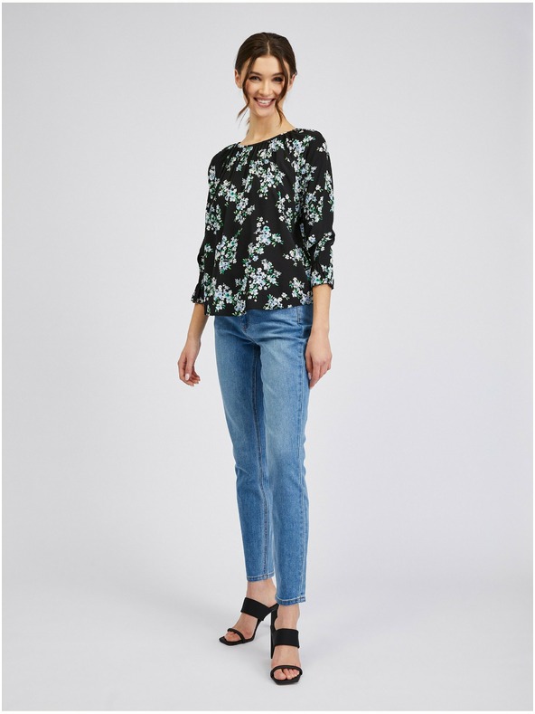 Orsay ORSAY fekete virágmintás női blúz