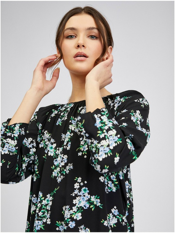 Orsay ORSAY fekete virágmintás női blúz