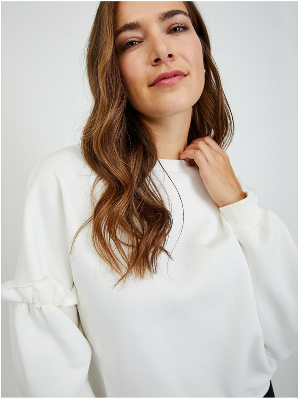 Orsay ORSAY fekete oversize női kapucnis póló ballon ujjakkal