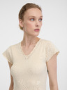Orsay ORSAY bézs színű, rövid ujjú női póló