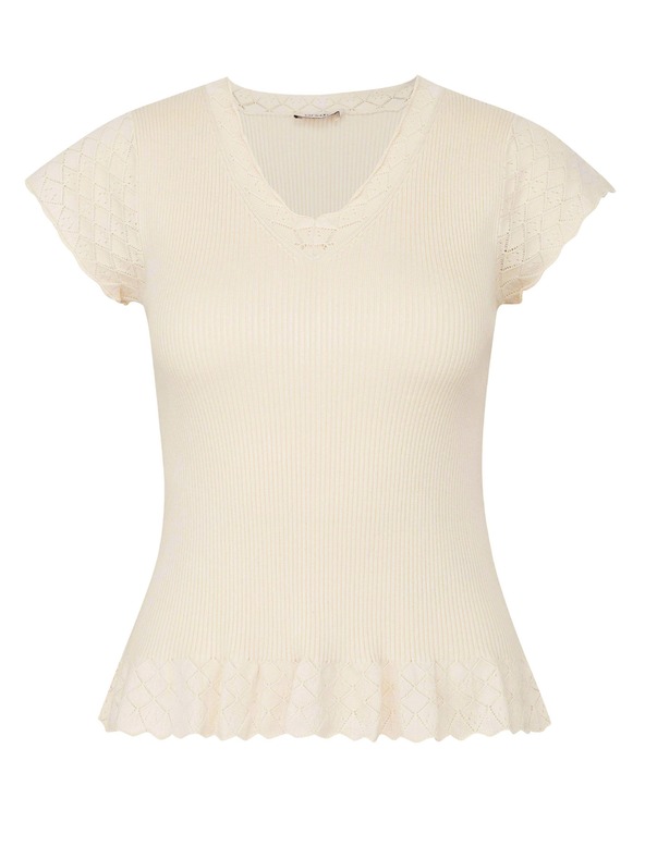 Orsay ORSAY bézs színű, rövid ujjú női póló