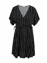 Orsay ORSAY fekete csíkos női ruha