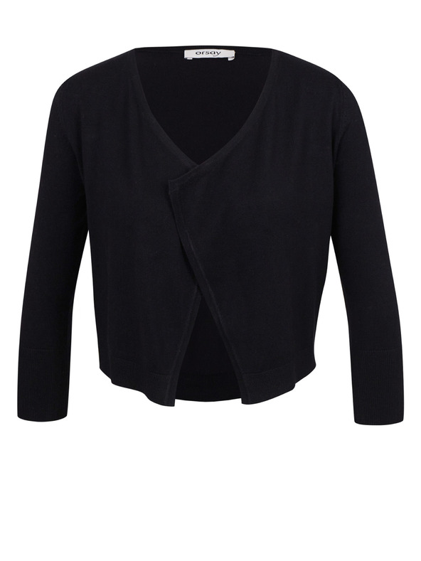 Orsay ORSAY fekete kivágott női kardigán