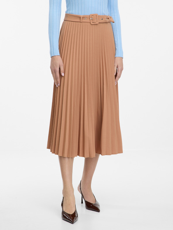 Orsay Világosbarna ORSAY midi női szoknya