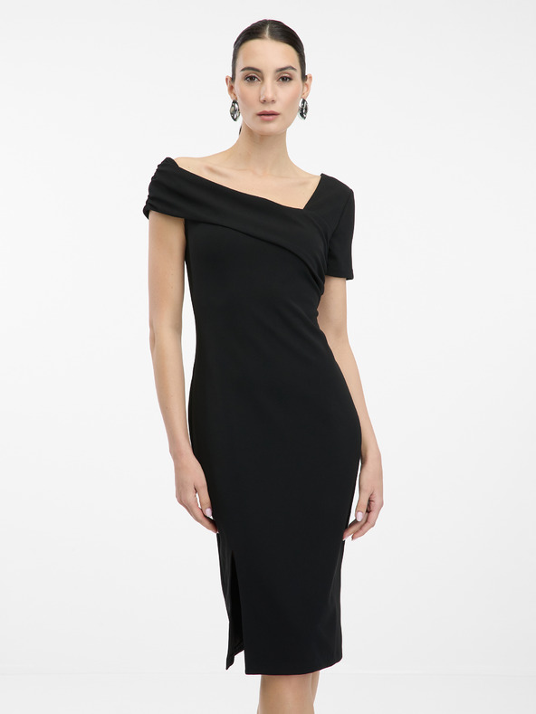 Orsay ORSAY fekete női térdig érő ruha