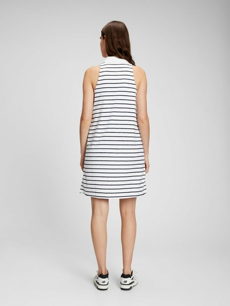 GAP Frottír csíkos ruha gallérral GAP