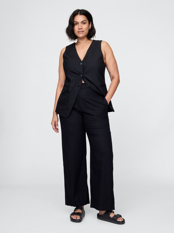 GAP Egyenes szabású lenvászon nadrág GAP