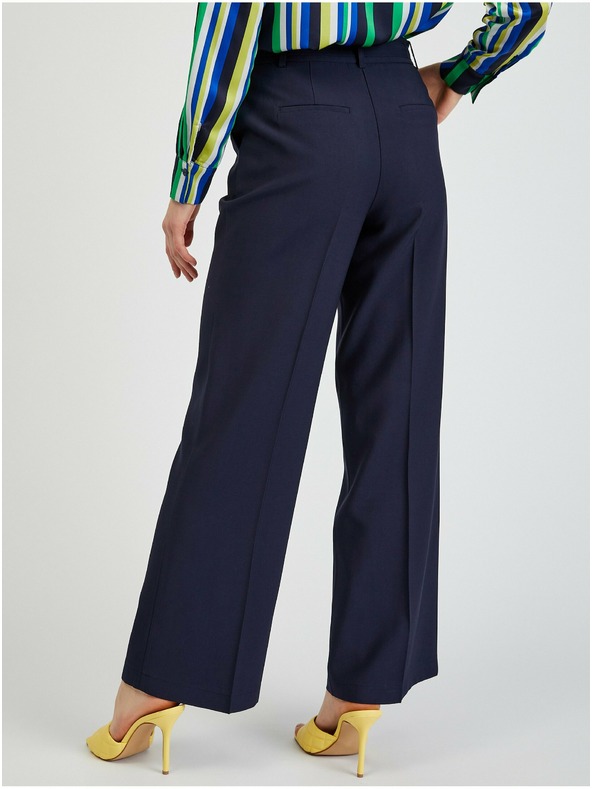 Orsay ORSAY sötétkék széles szárú női nadrág övvel