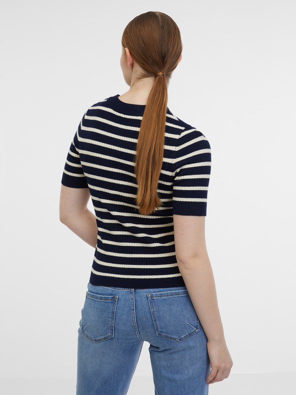 Orsay ORSAY sötétkék női csíkos kötött top