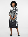 Orsay ORSAY fekete női mintás, térdig érő ruha
