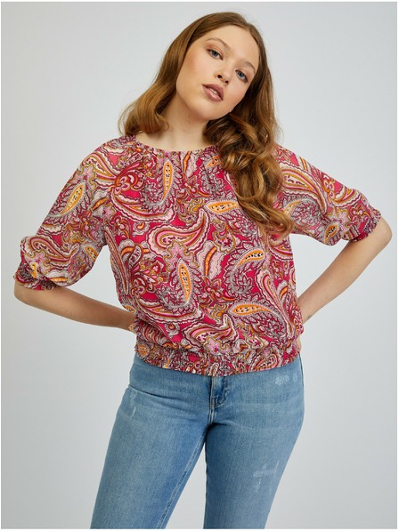 Orsay ORSAY piros mintás női blúz