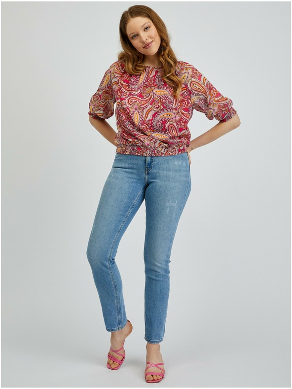Orsay ORSAY piros mintás női blúz
