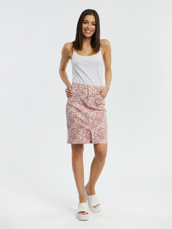 Orsay ORSAY rózsaszín női mintás farmer szoknya ORSAY