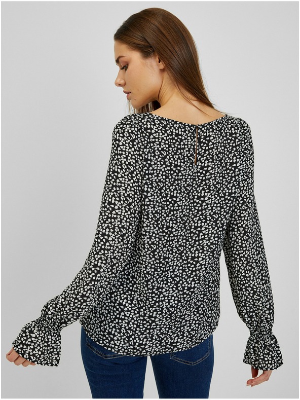 Orsay ORSAY fehér-fekete mintás női blúz