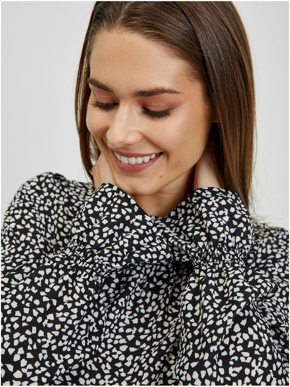 Orsay ORSAY fehér-fekete mintás női blúz