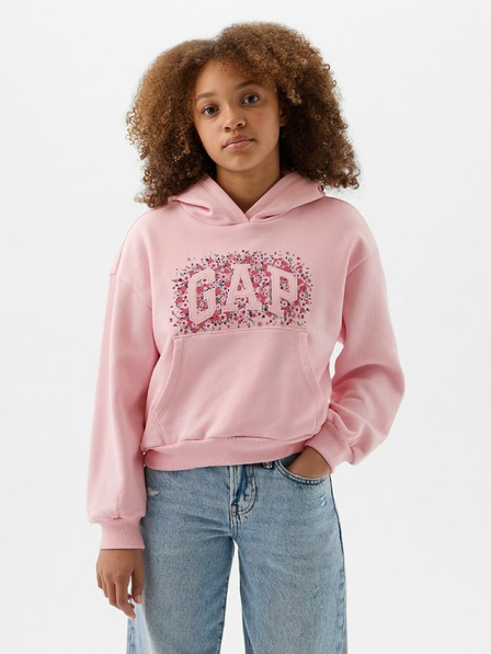 GAP Gyerek pulóver logóval és fleece béléssel GAP