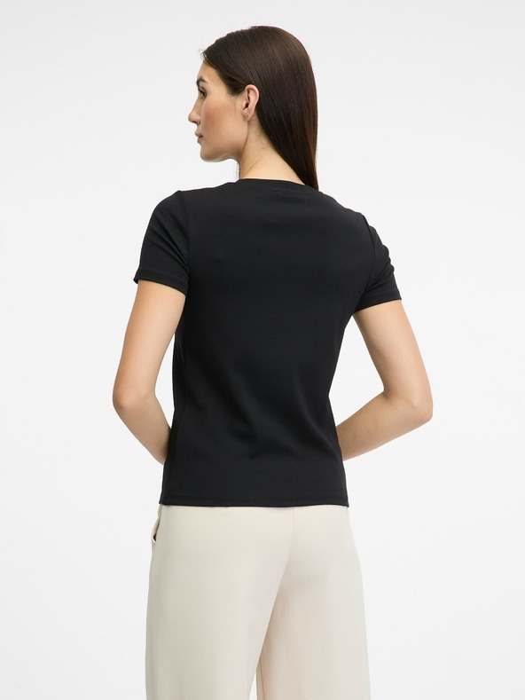 Orsay ORSAY fekete női rövid ujjú póló