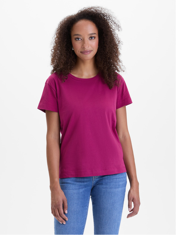 Orsay Sötétrózsaszín rövid ujjú női póló ORSAY