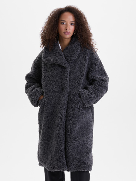 Orsay Sötétszürke női műszőrme kabát ORSAY