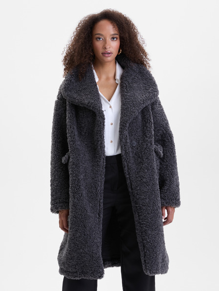 Orsay Sötétszürke női műszőrme kabát ORSAY